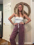 Red stripe pants