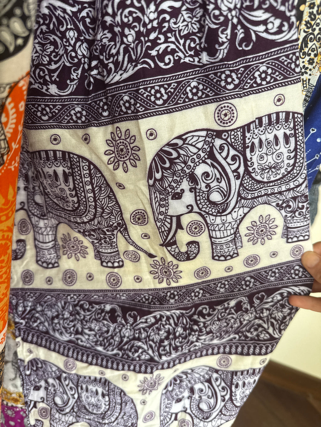 Purple elephant pants