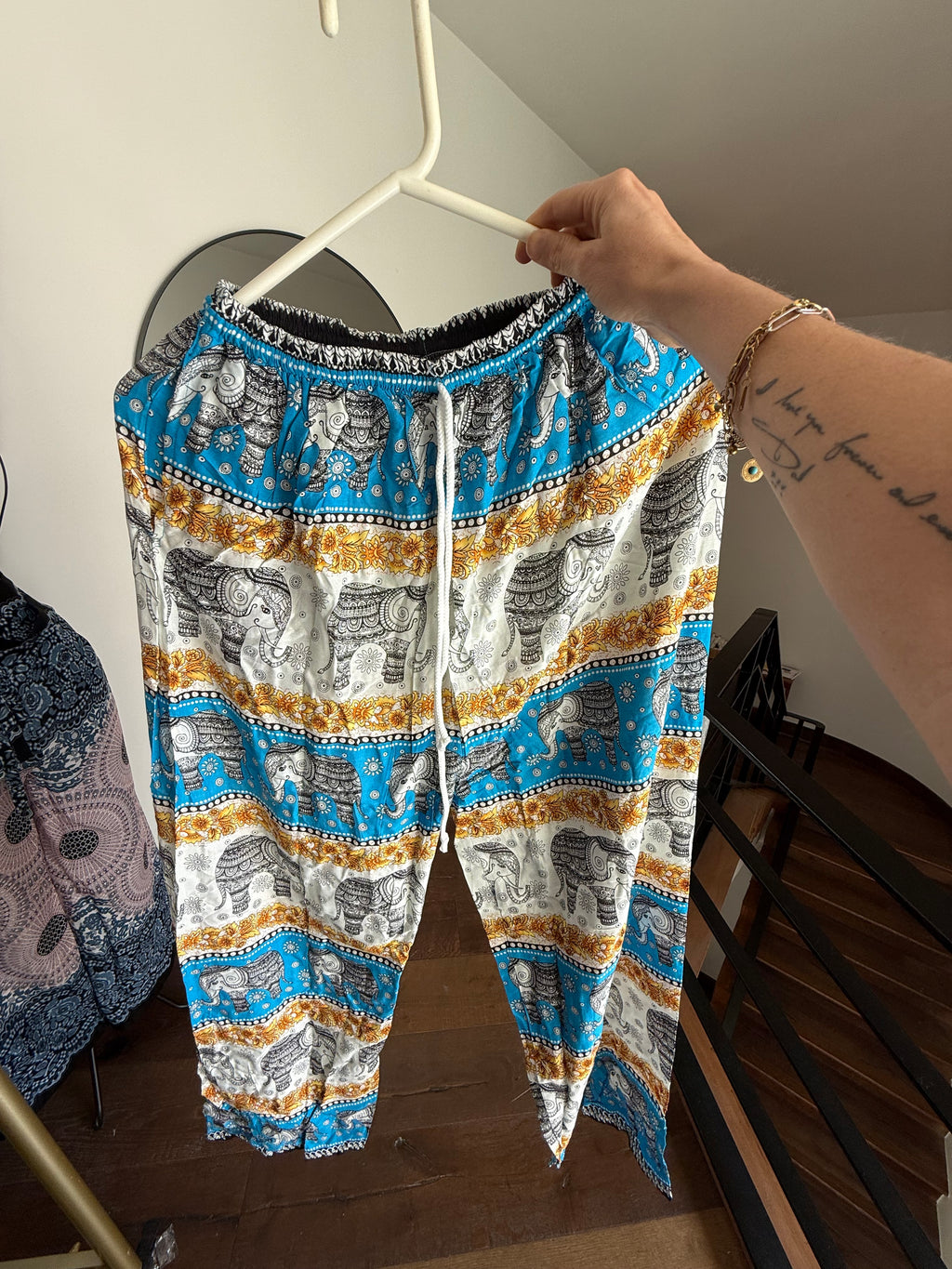 Blue elephant pants
