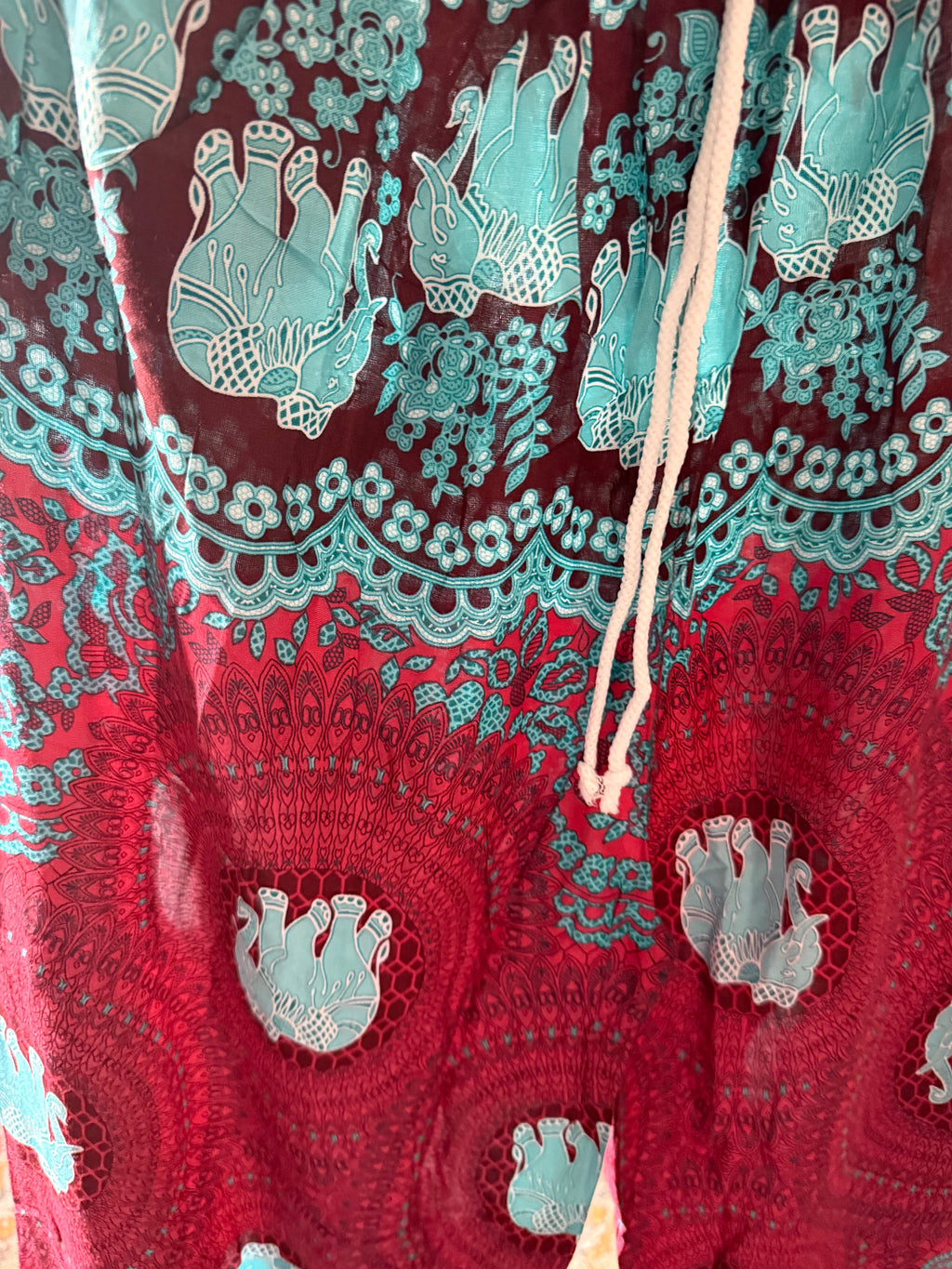 Maroon elephant pants