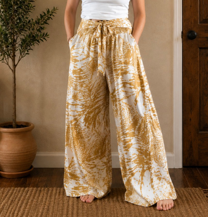 Flowy front tie pants