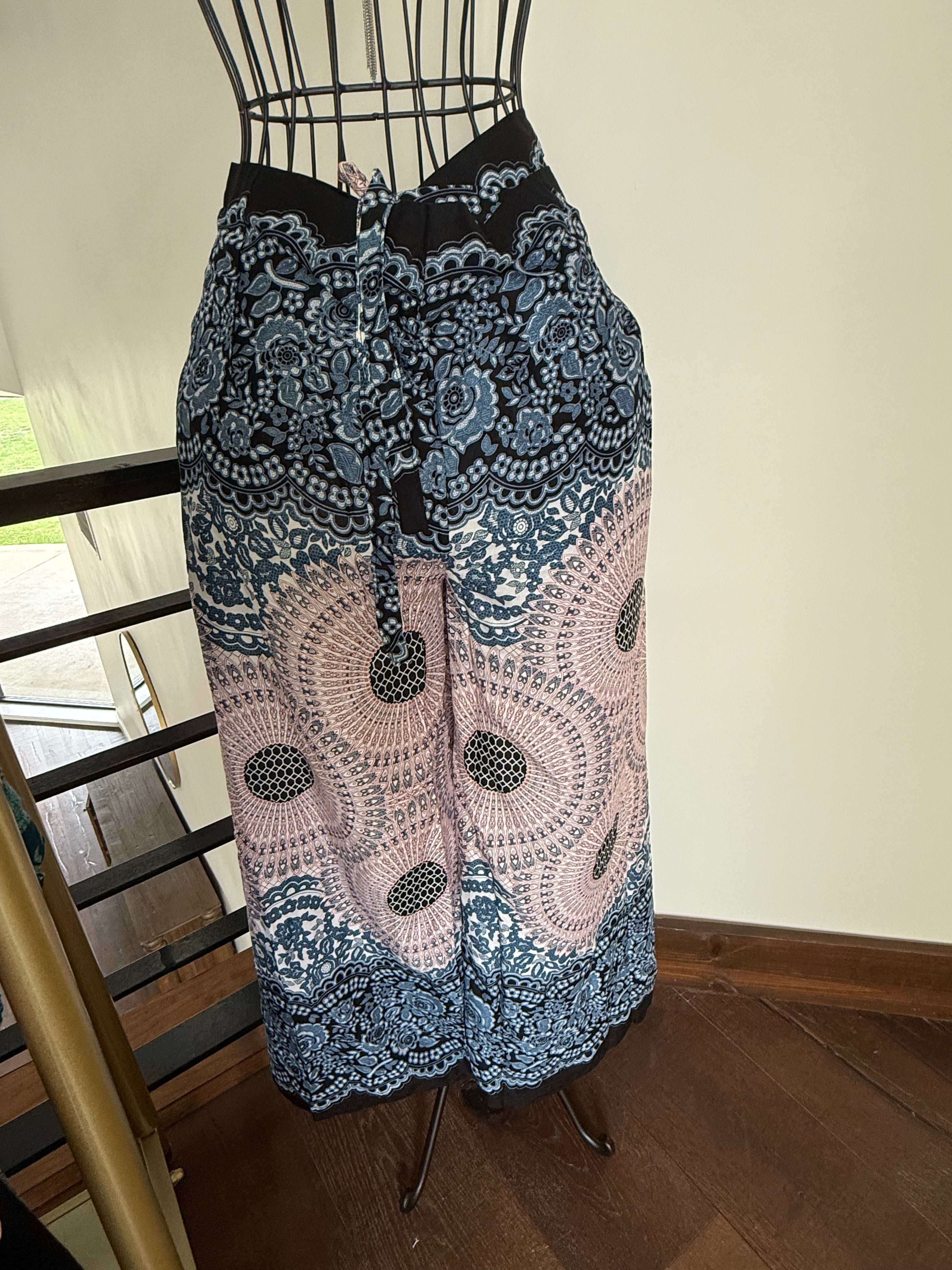 Wrap wide leg pant