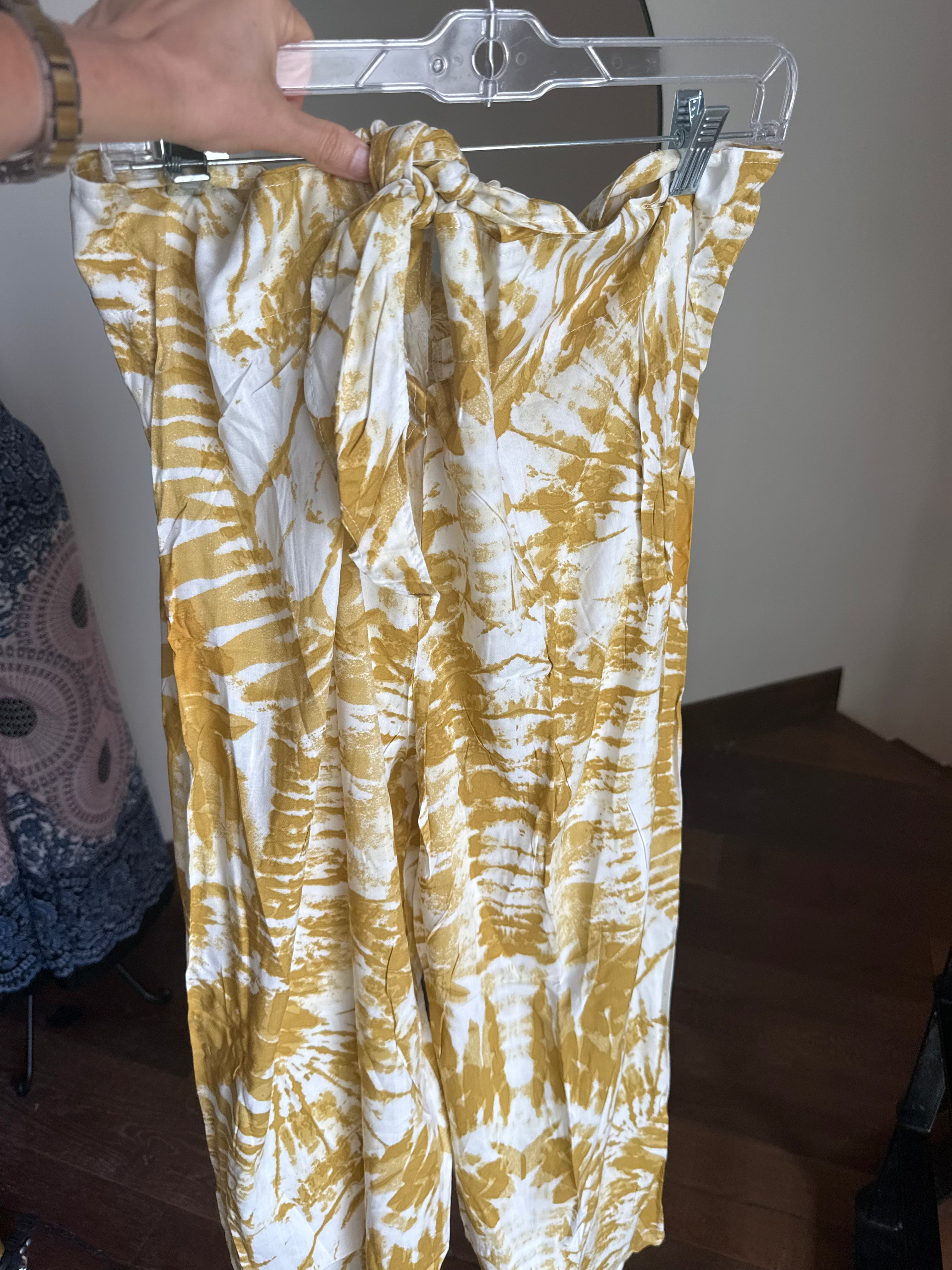 Flowy front tie pants