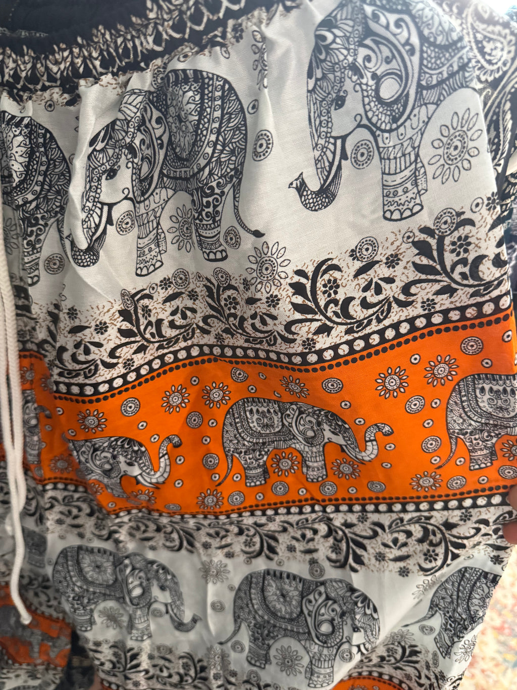 Orange elephant pants