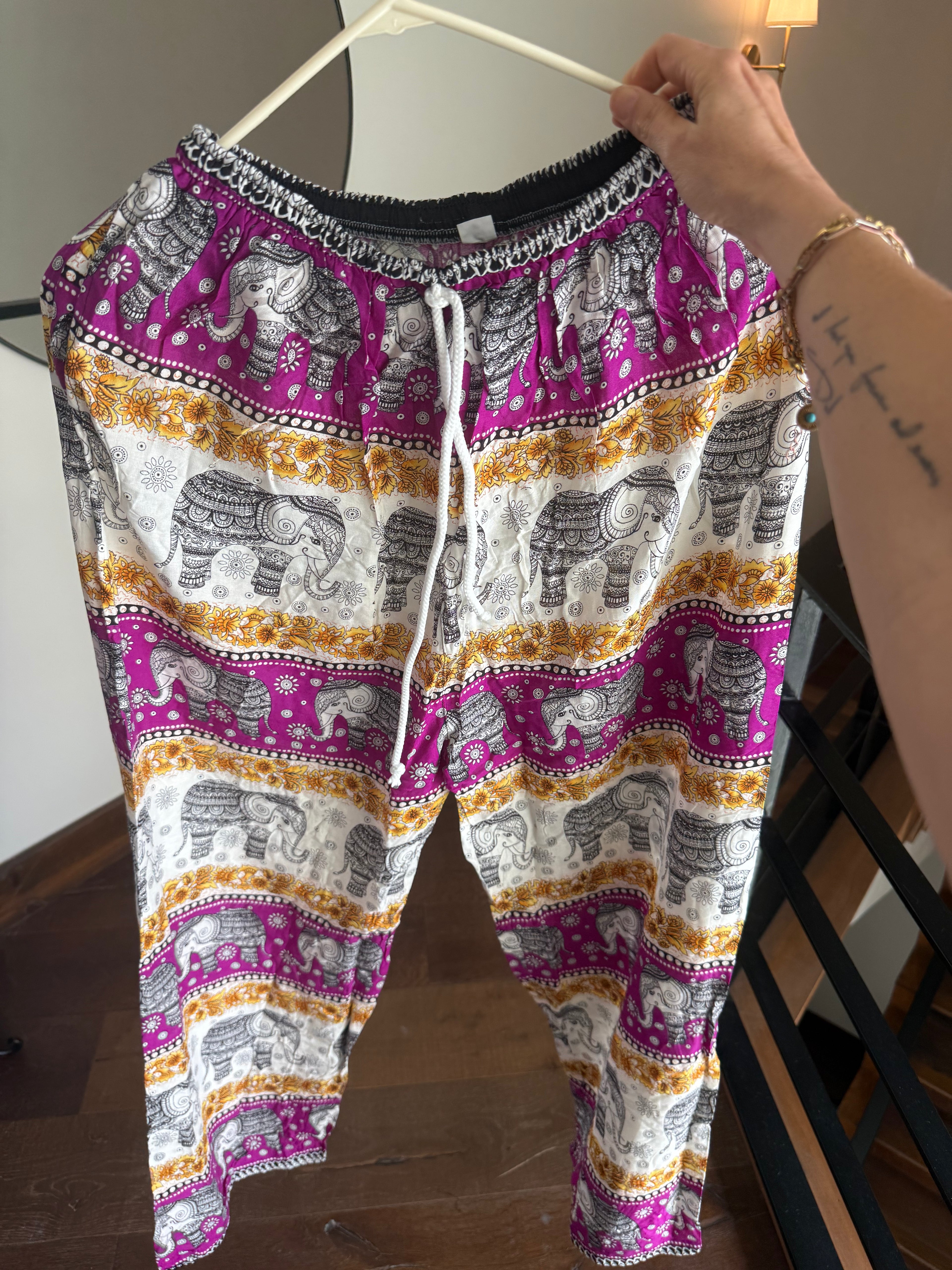 Purple elephant pants